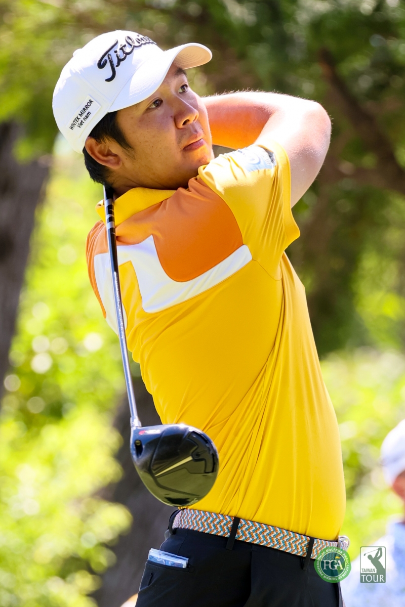 台灣選手何祐誠以兩回合135桿(-9)暫落後領先者3桿(TPGA_林聖凱攝影)