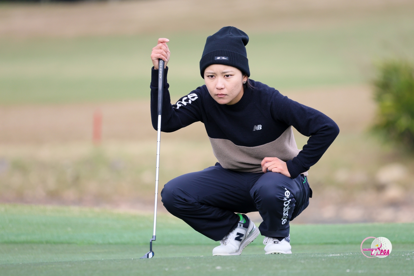 日本選手佐渡山理莉首回合70桿(-2)，暫時並列領先(TLPGA提供_林聖凱攝)