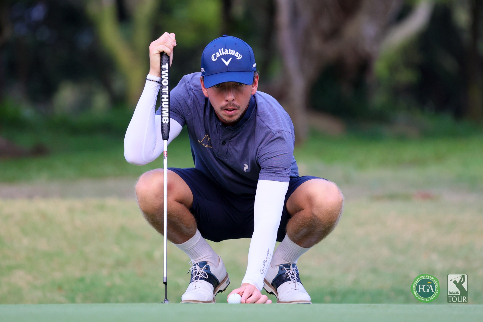 第一回合瑞典選手韓爾格瑞（Bjorn Hellgren）抓下2鷹以64桿(-8)暫列第二(TPGA_林聖凱攝影)