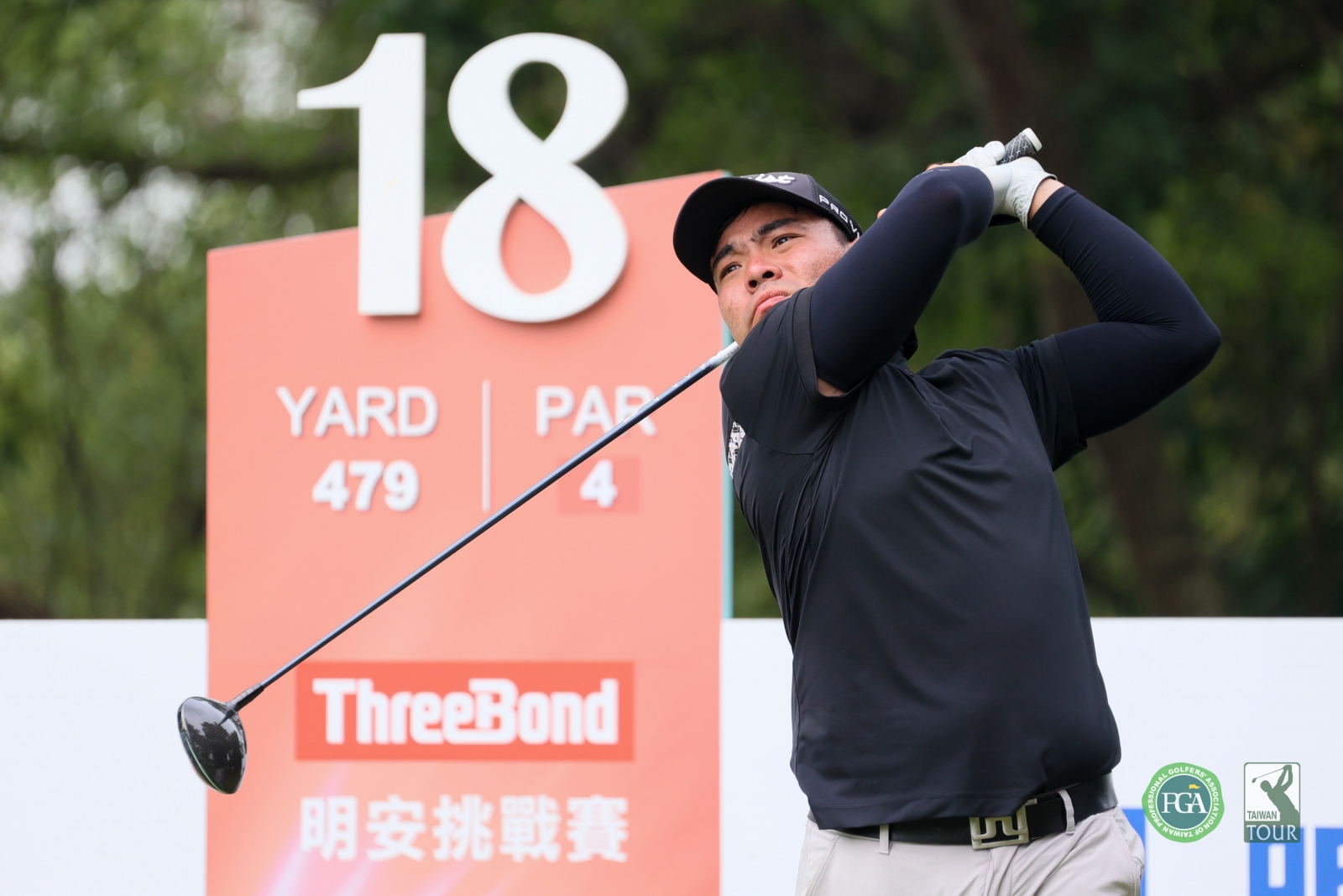 第一回合陳傑生以71桿(-1)暫並列第三(TPGA_林聖凱攝影)