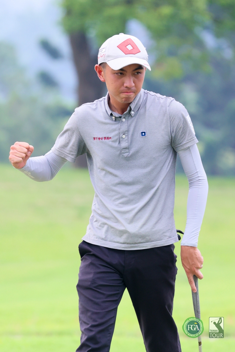 第二回合地主選手廖煥鈞以兩回合成績131桿(-13)單獨領先(TPGA_林聖凱攝影) 