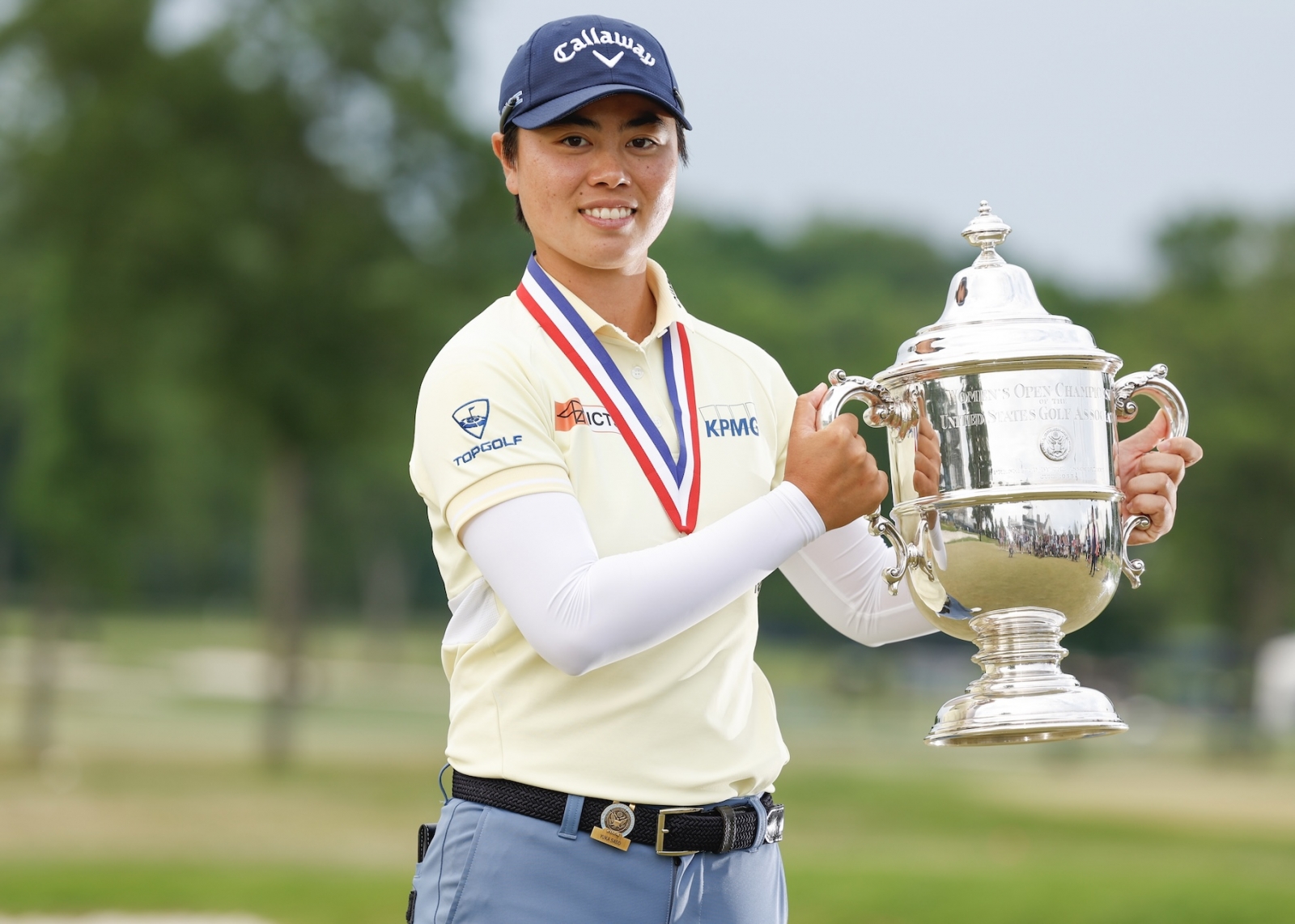 日本球員笹生優花(Yuka Saso)以276桿的總成績第二次摘下美國女子公開賽冠軍。照片由USGA提供