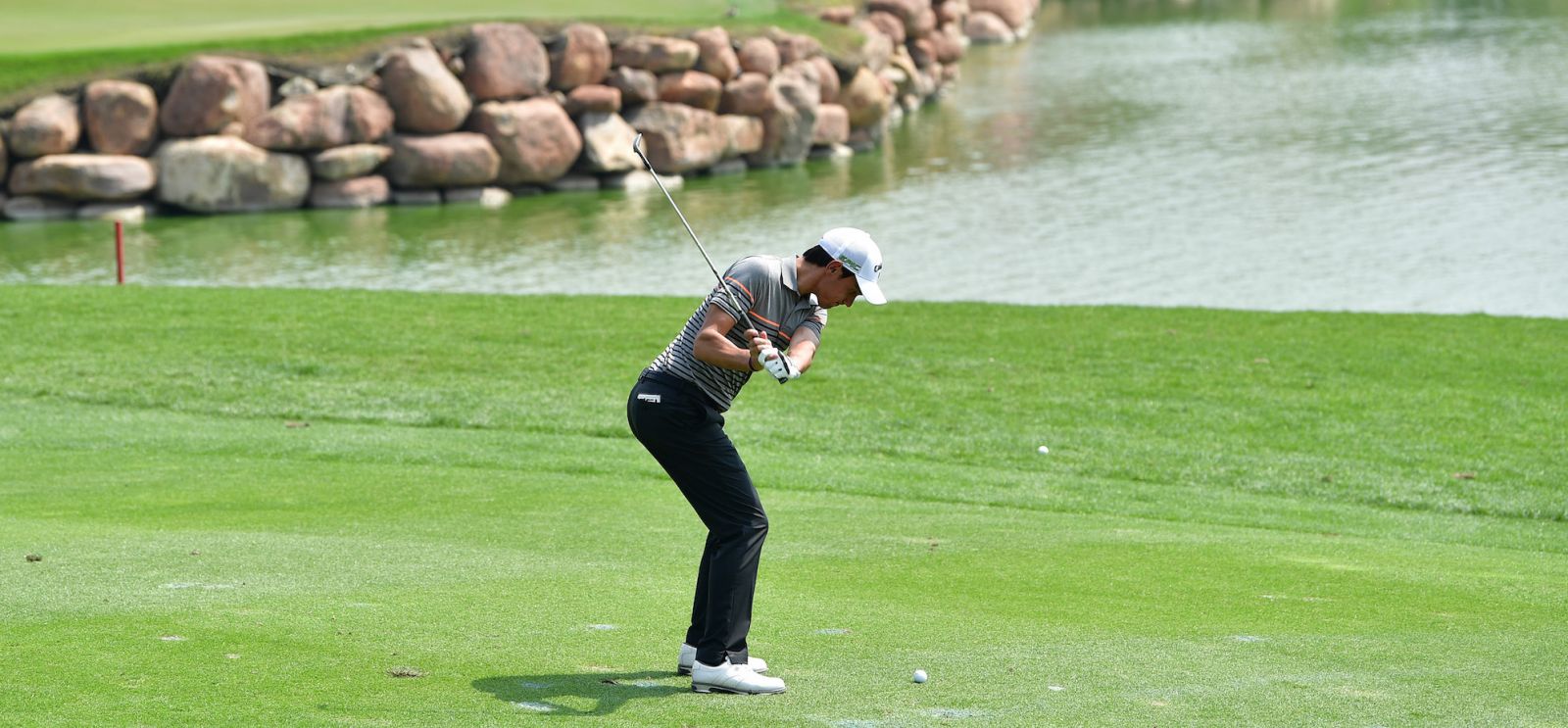 首輪領先的義大利選手Matteo Manassero以並列第三作收. Image by Getty Images Mandatory Credit