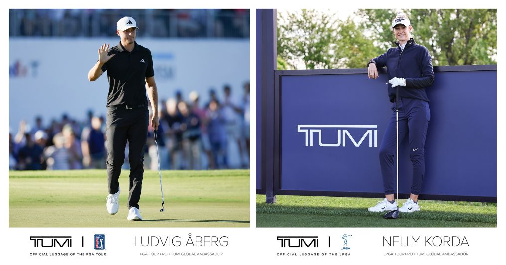 LPGA球后Nelly Korda與美巡賽好手Ludvig Åberg連袂出任TUMI全球高爾夫品牌大使