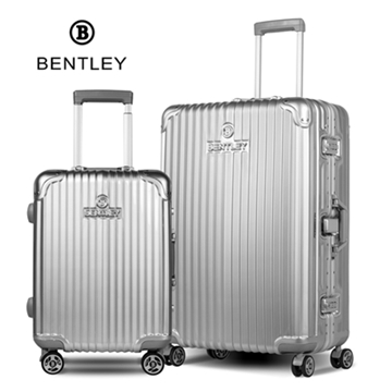 【BENTLEY】29吋+20吋 PC+ABS鏡面鋁框拉桿行李箱 二件組 加贈12期文摘